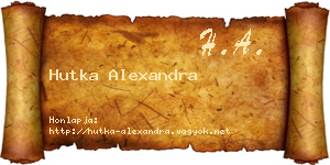 Hutka Alexandra névjegykártya
