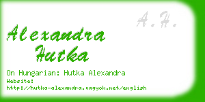 alexandra hutka business card